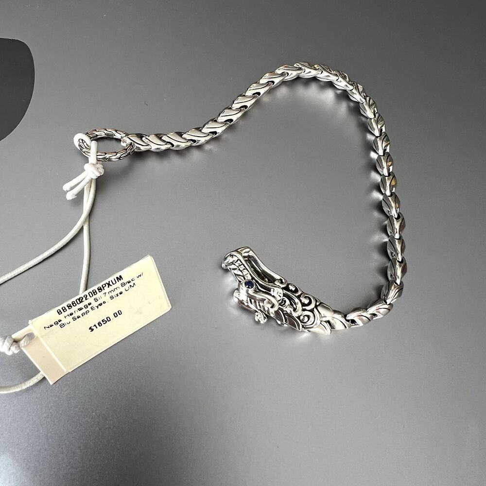 John Hardy Naga DragonBracelet Sterling Silver 7mm unisex NEW - Picture 5 of 8